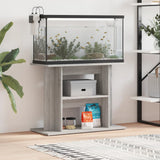 Aquariumstandaard 80x35x60 cm bewerkt hout grijs sonoma