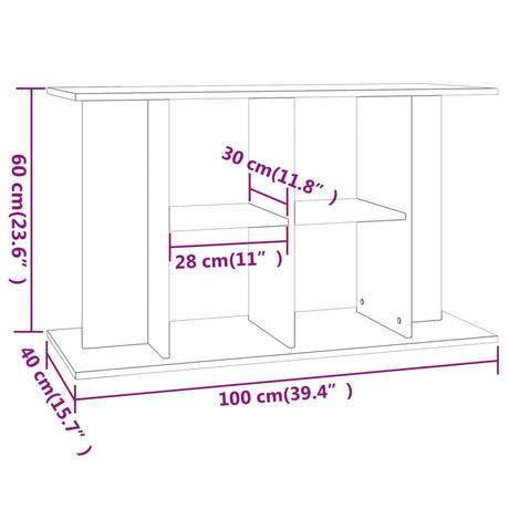 Aquariumstandaard 100x40x60 cm bewerkt hout wit