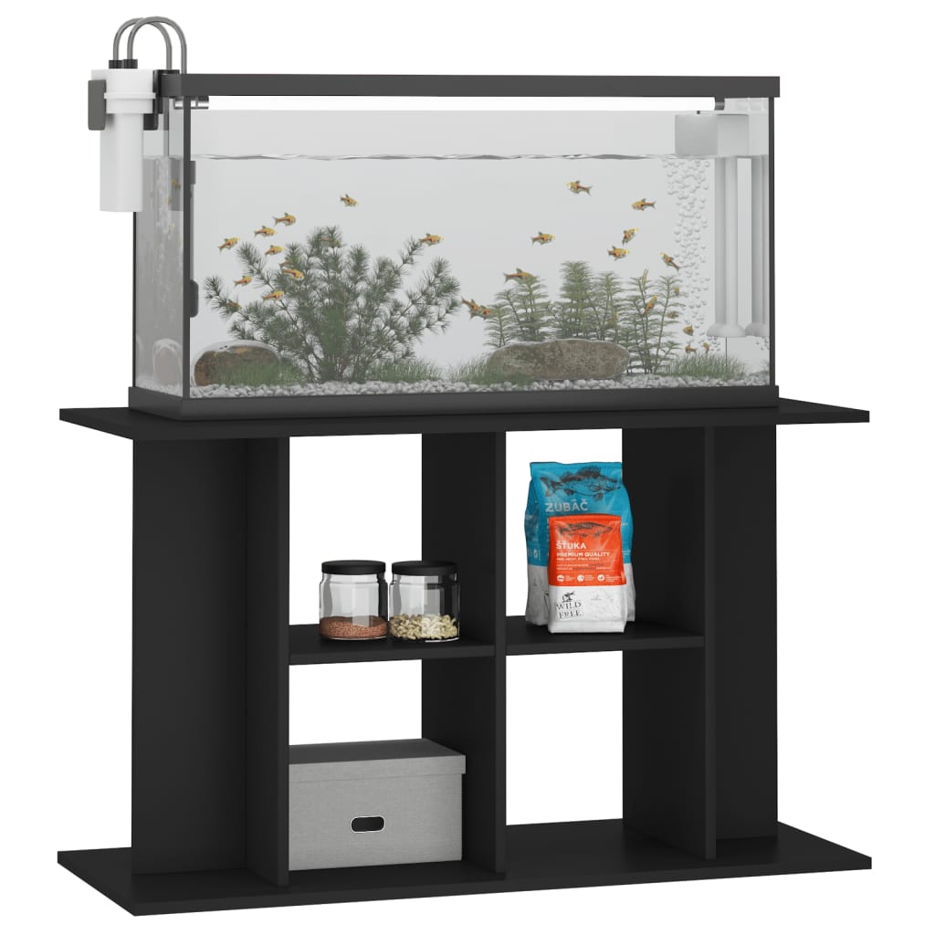 Aquariumstandaard 100x40x60 cm bewerkt hout zwart