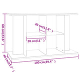 Aquariumstandaard 100x40x60 cm bewerkt hout zwart