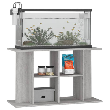 Aquariumstandaard 100x40x60 cm bewerkt hout grijs sonoma