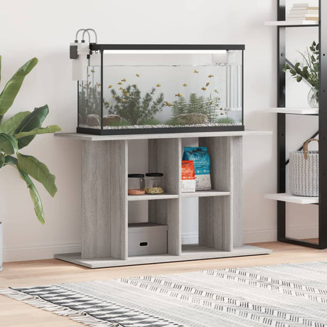 Aquariumstandaard 100x40x60 cm bewerkt hout grijs sonoma