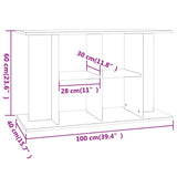 Aquariumstandaard 100x40x60 cm bewerkt hout bruin eikenkleur