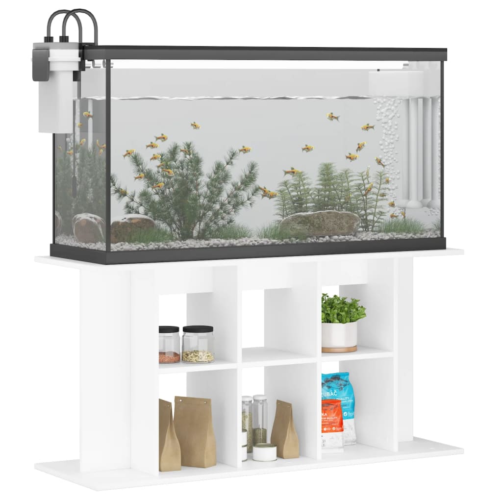 Aquariumstandaard 120x40x60 cm bewerkt hout wit