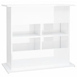 Aquariumstandaard 81x36x73 cm bewerkt hout hoogglans wit