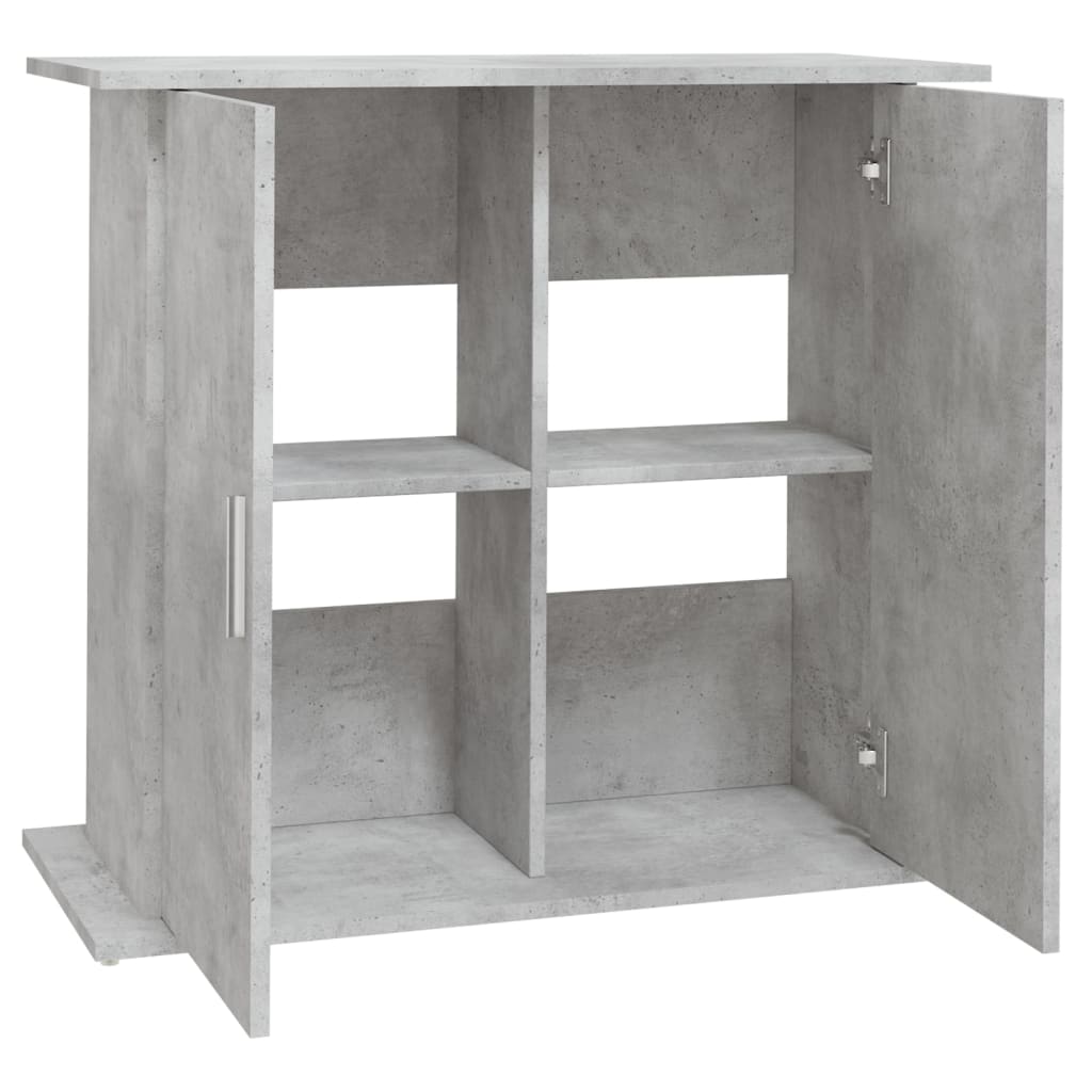 Aquariumstandaard 81x36x73 cm bewerkt hout betongrijs