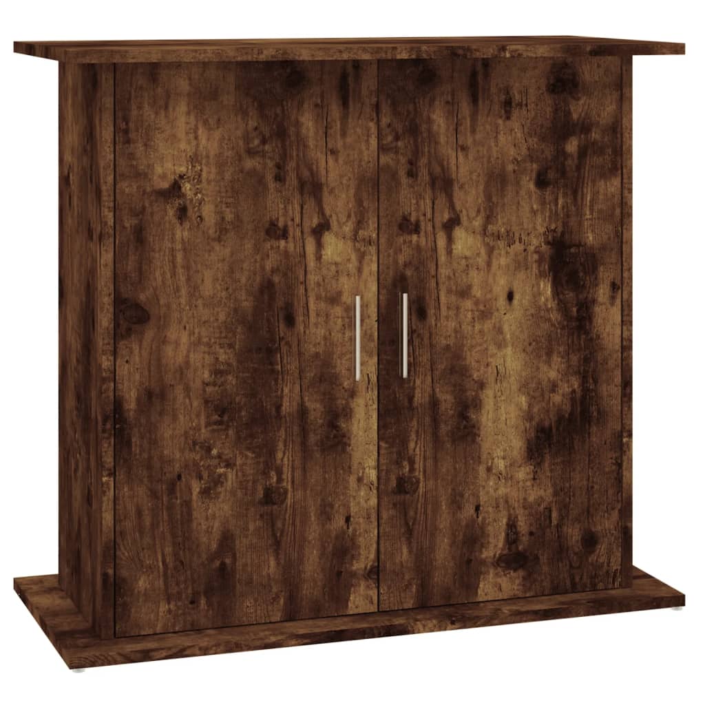 Aquariumstandaard 81x36x73 cm bewerkt hout gerookt eikenkleurig