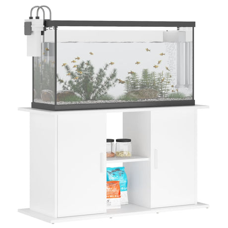 Aquariumstandaard 101x41x58 cm bewerkt hout wit - AllerleiShop