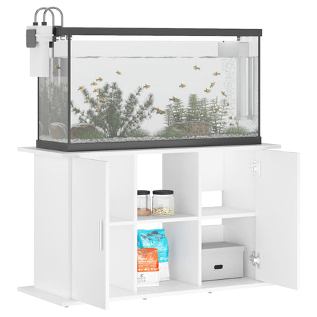 Aquariumstandaard 101x41x58 cm bewerkt hout wit - AllerleiShop