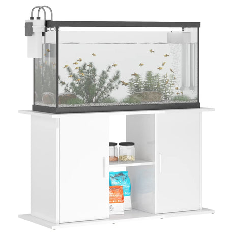 Aquariumstandaard 101x41x58 cm bewerkt hout hoogglans wit