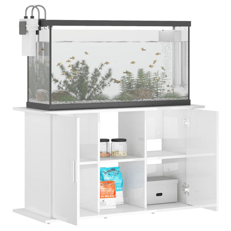 Aquariumstandaard 101x41x58 cm bewerkt hout hoogglans wit