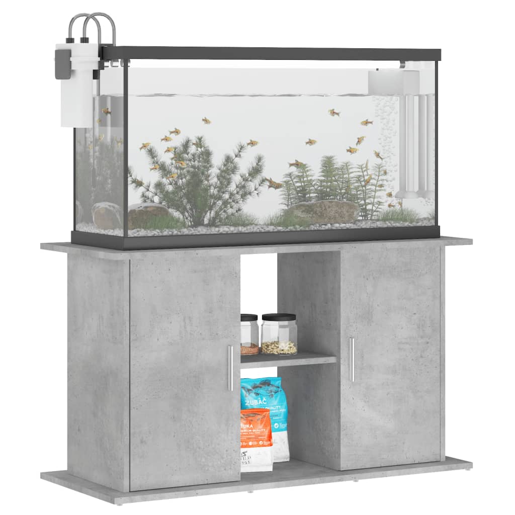 Aquariumstandaard 101x41x58 cm bewerkt hout betongrijs