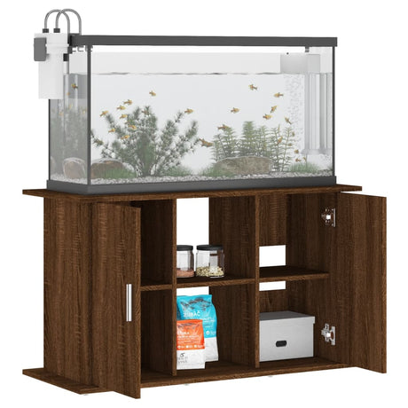 Aquariumstandaard 101x41x58 cm bewerkt hout bruin eikenkleur