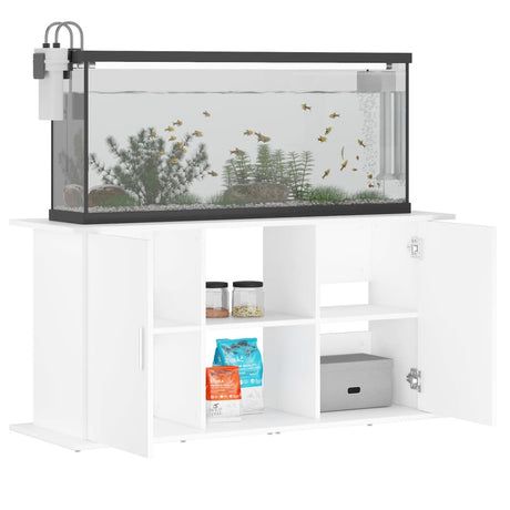 Aquariumstandaard 121x41x58 cm bewerkt hout wit