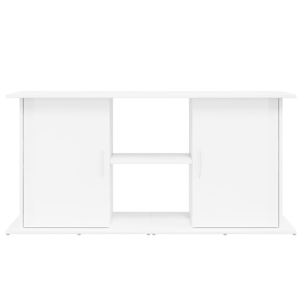 Aquariumstandaard 121x41x58 cm bewerkt hout hoogglans wit