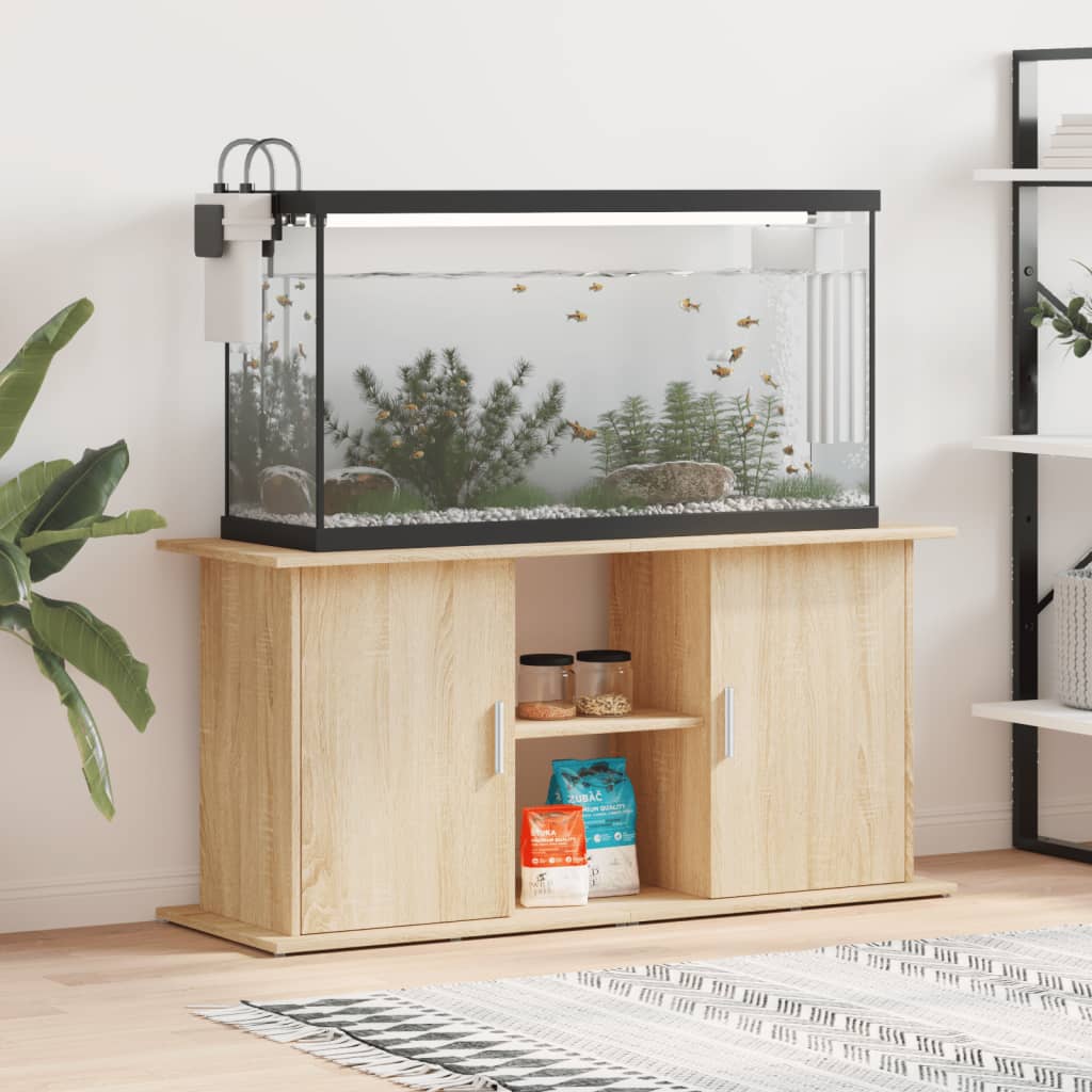 Aquariumstandaard 121x41x58 cm bewerkt hout sonoma eikenkleurig