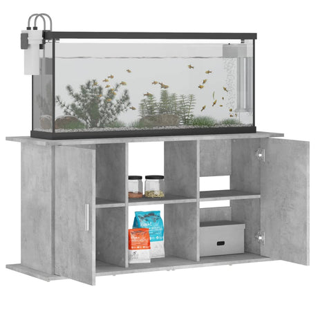 Aquariumstandaard 121x41x58 cm bewerkt hout betongrijs