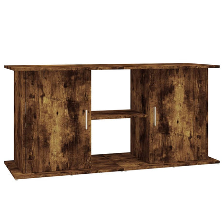 Aquariumstandaard 121x41x58 cm bewerkt hout gerookt eikenkleur