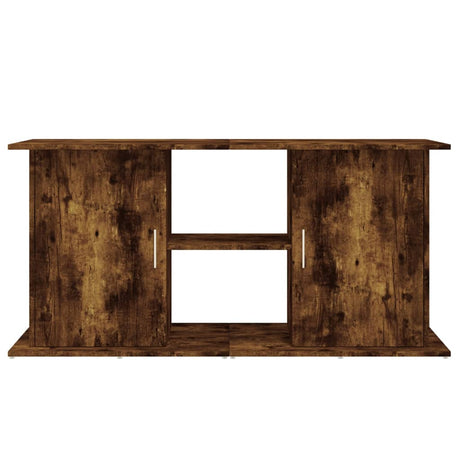 Aquariumstandaard 121x41x58 cm bewerkt hout gerookt eikenkleur