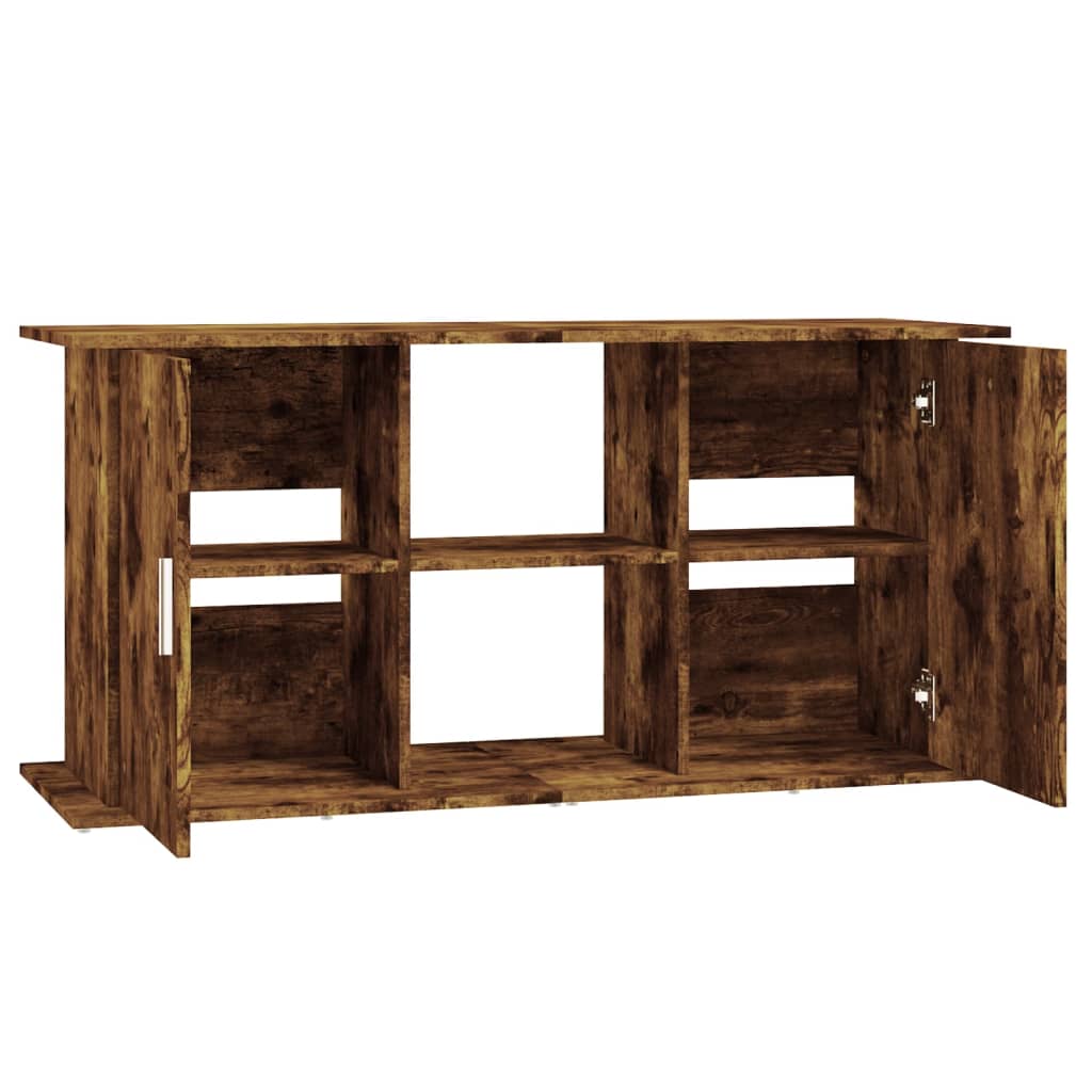 Aquariumstandaard 121x41x58 cm bewerkt hout gerookt eikenkleur