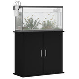 Aquariumstandaard 81x36x73 cm bewerkt hout zwart - AllerleiShop