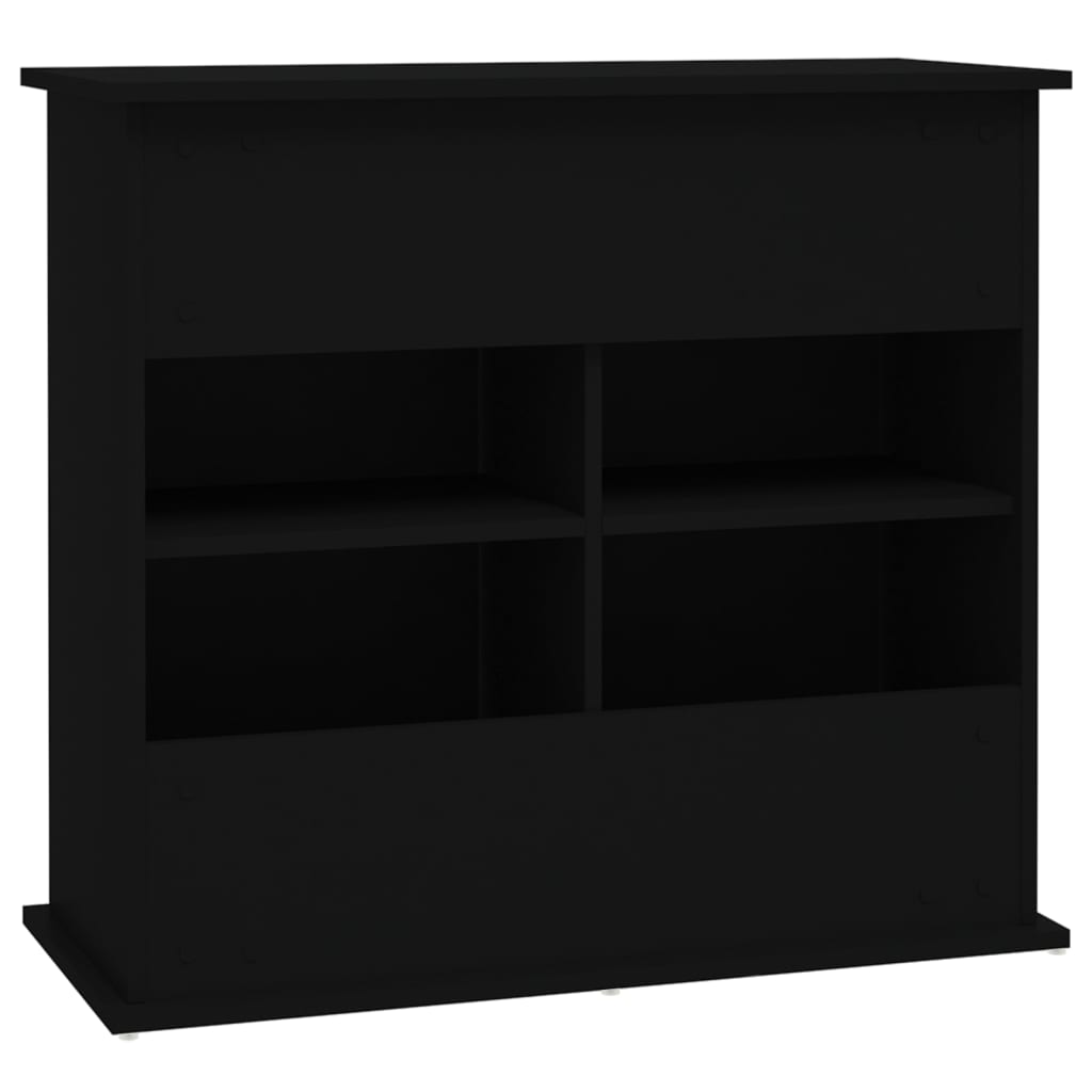 Aquariumstandaard 81x36x73 cm bewerkt hout zwart - AllerleiShop