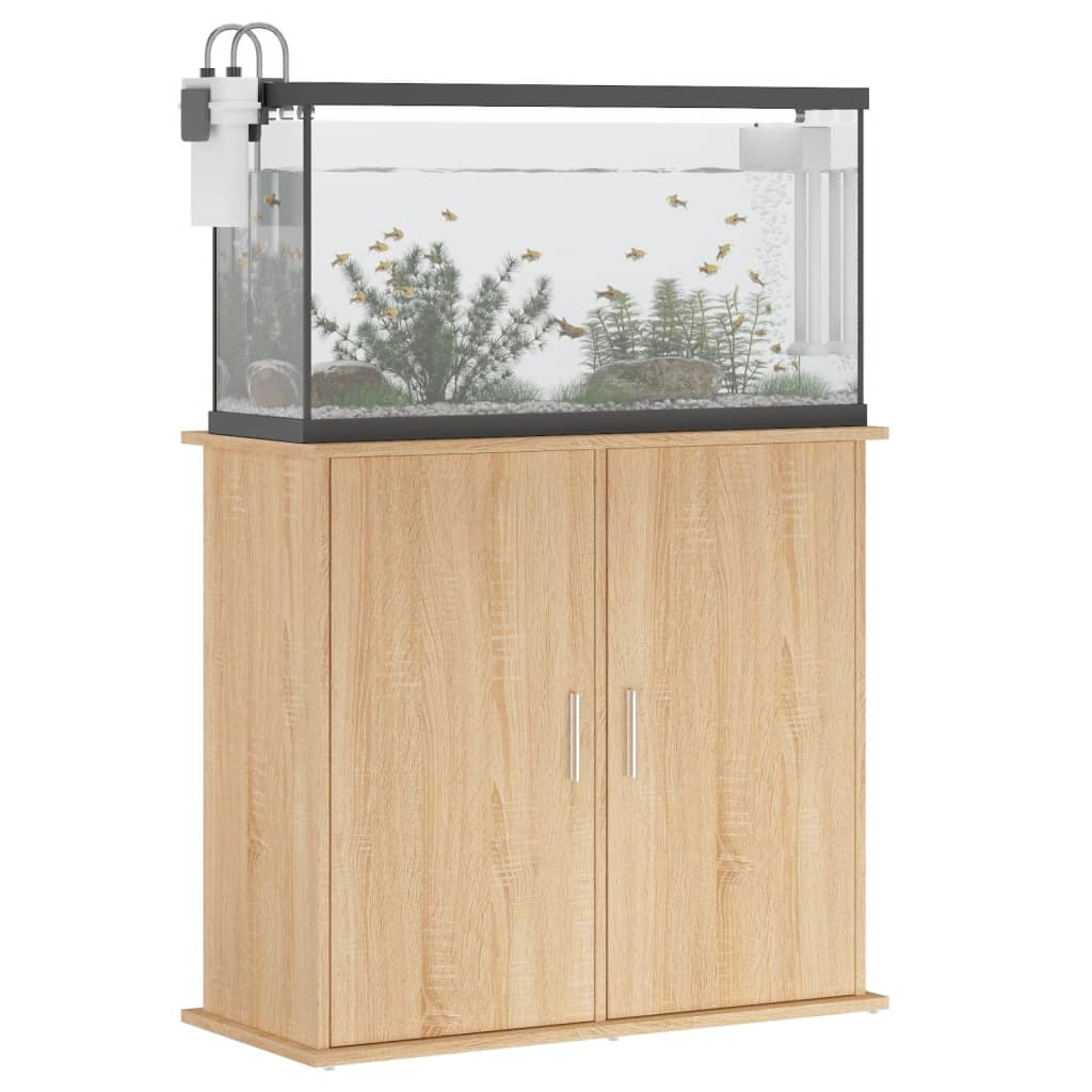 Aquariumstandaard 81x36x73 cm bewerkt hout sonoma eikenkleurig - AllerleiShop