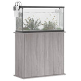 Aquariumstandaard 81x36x73 cm bewerkt hout grijs sonoma eiken - AllerleiShop