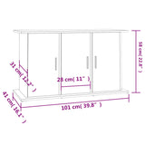 Aquariumstandaard 101x41x58 cm bewerkt hout hoogglans wit