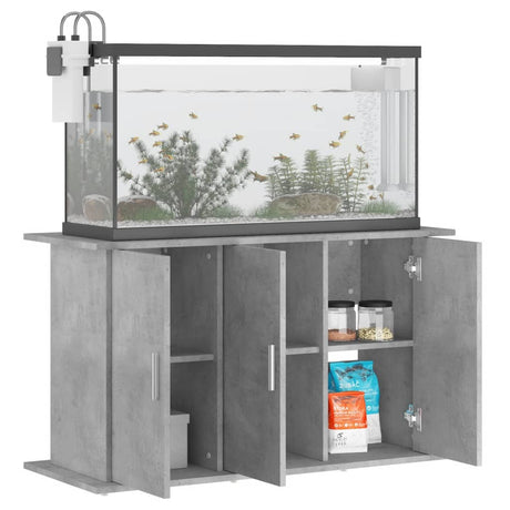 Aquariumstandaard 101x41x58 cm bewerkt hout betongrijs - AllerleiShop