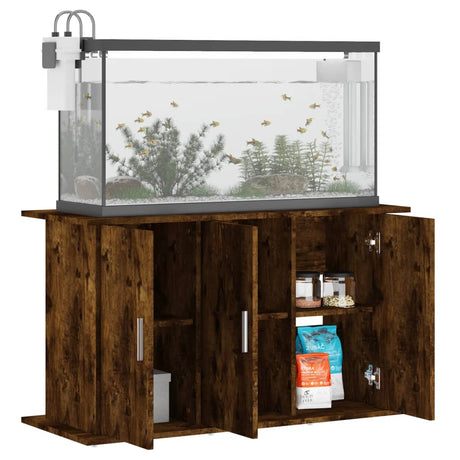 Aquariumstandaard 101x41x58 cm bewerkt hout gerookt eikenkleur - AllerleiShop