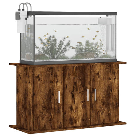 Aquariumstandaard 101x41x58 cm bewerkt hout gerookt eikenkleur - AllerleiShop