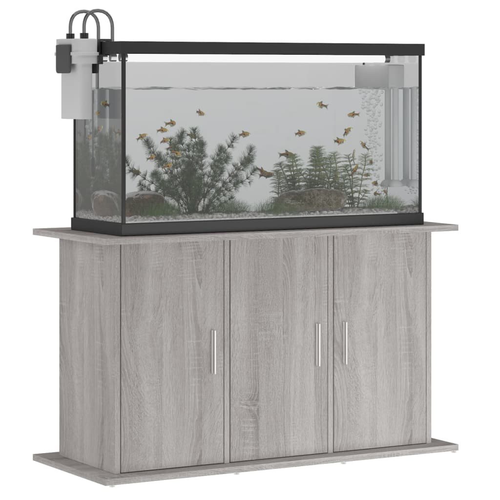 Aquariumstandaard 101x41x58 cm bewerkt hout grijs sonoma eiken - AllerleiShop