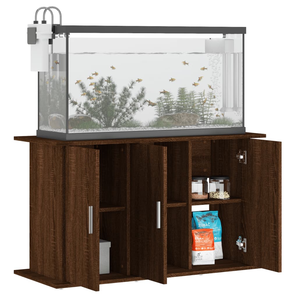 Aquariumstandaard 101x41x58 cm bewerkt hout bruin eikenkleur - AllerleiShop