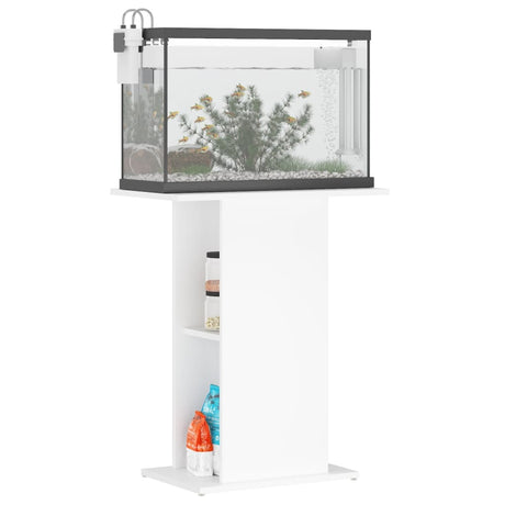 Aquariumstandaard 60,5x36x72,5 cm bewerkt hout wit - AllerleiShop