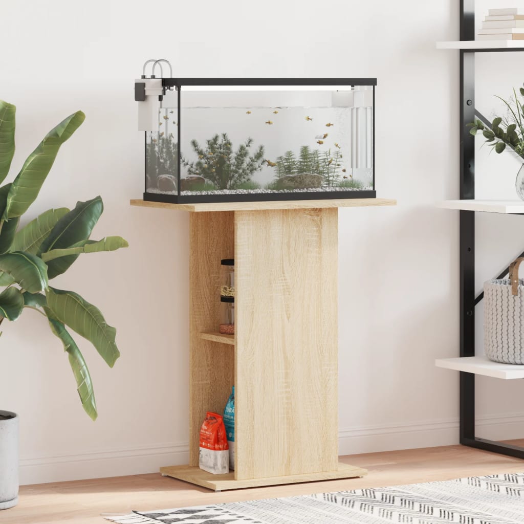 Aquariumstandaard 60,5x36x72,5 cm bewerkt hout sonoma eiken - AllerleiShop