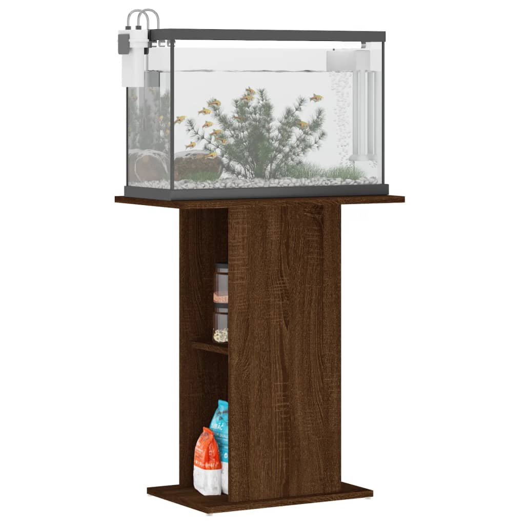 Aquariumstandaard 60,5x36x72,5 cm bewerkt hout bruin eikenkleur - AllerleiShop