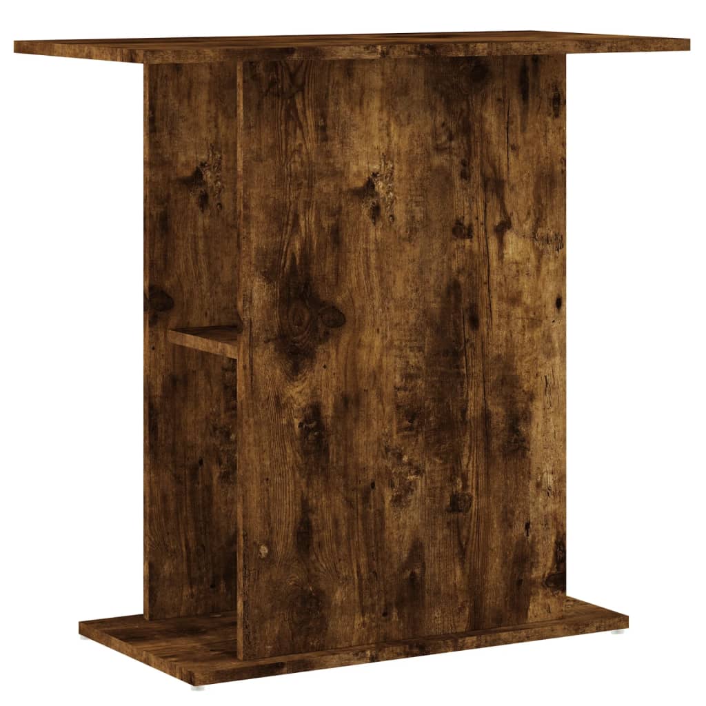 Aquariumstandaard 75x36x72,5 cm bewerkt hout gerookt eiken - AllerleiShop