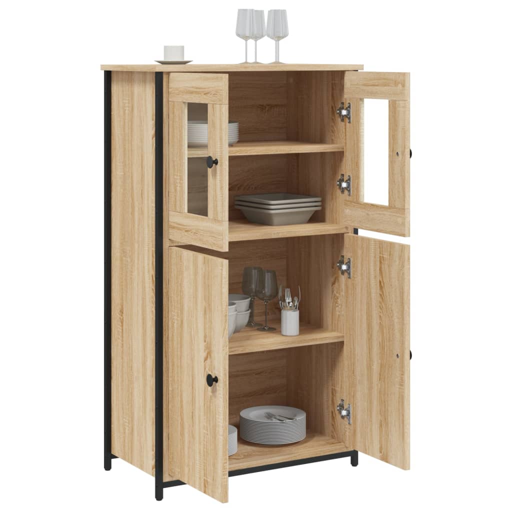 Hoge kast 62x32x106,5 cm bewerkt hout sonoma eikenkleurig - AllerleiShop