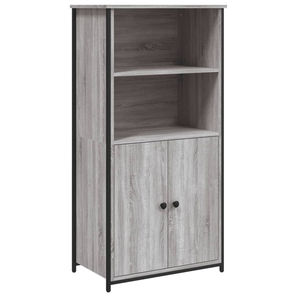 Hoge kast 62x36x121,5 cm bewerkt hout grijs sonoma