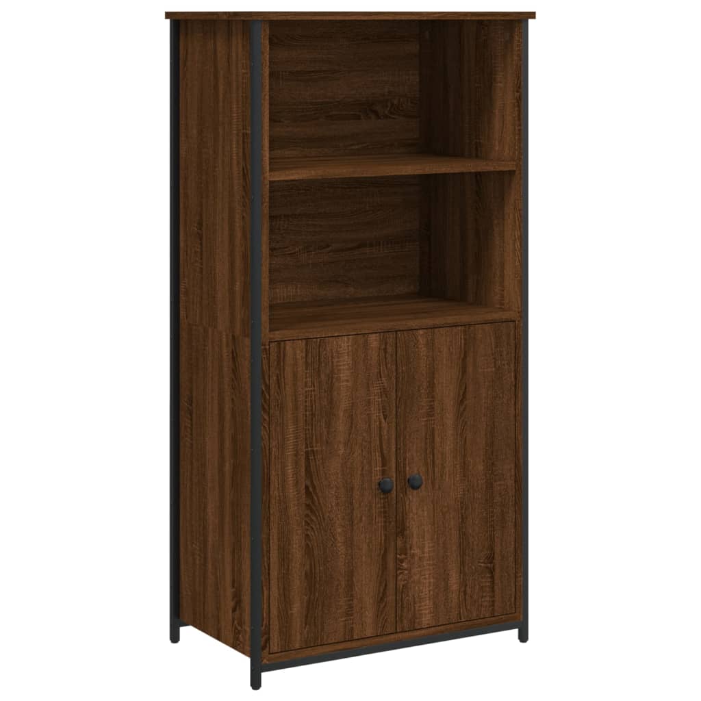 Hoge kast 62x36x121,5 cm bewerkt hout bruin eikenkleur