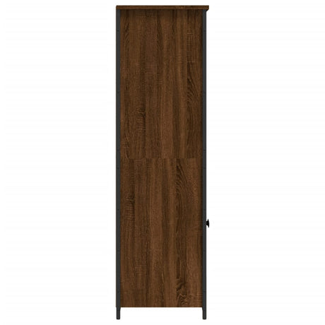 Hoge kast 62x36x121,5 cm bewerkt hout bruin eikenkleur