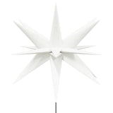 Kerstlamp met grondpin en LED inklapbaar 57 cm wit - AllerleiShop