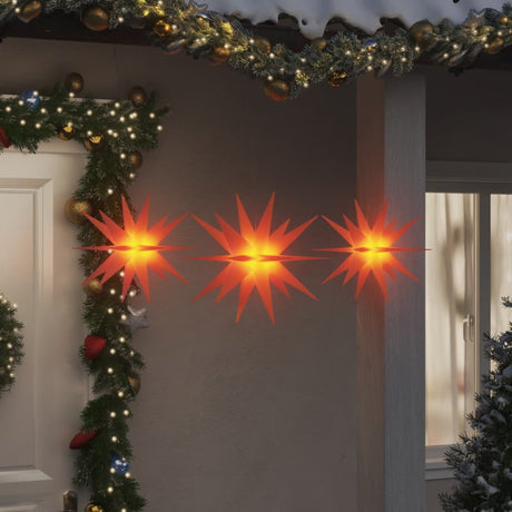 Kerstlampen met LED's 3 st inklapbaar rood - AllerleiShop