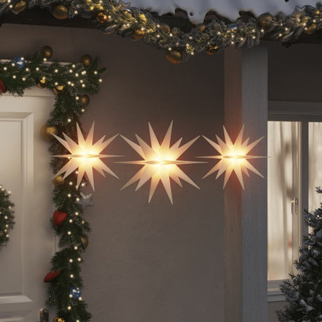 Kerstlampen met LED's 3 st inklapbaar wit - AllerleiShop