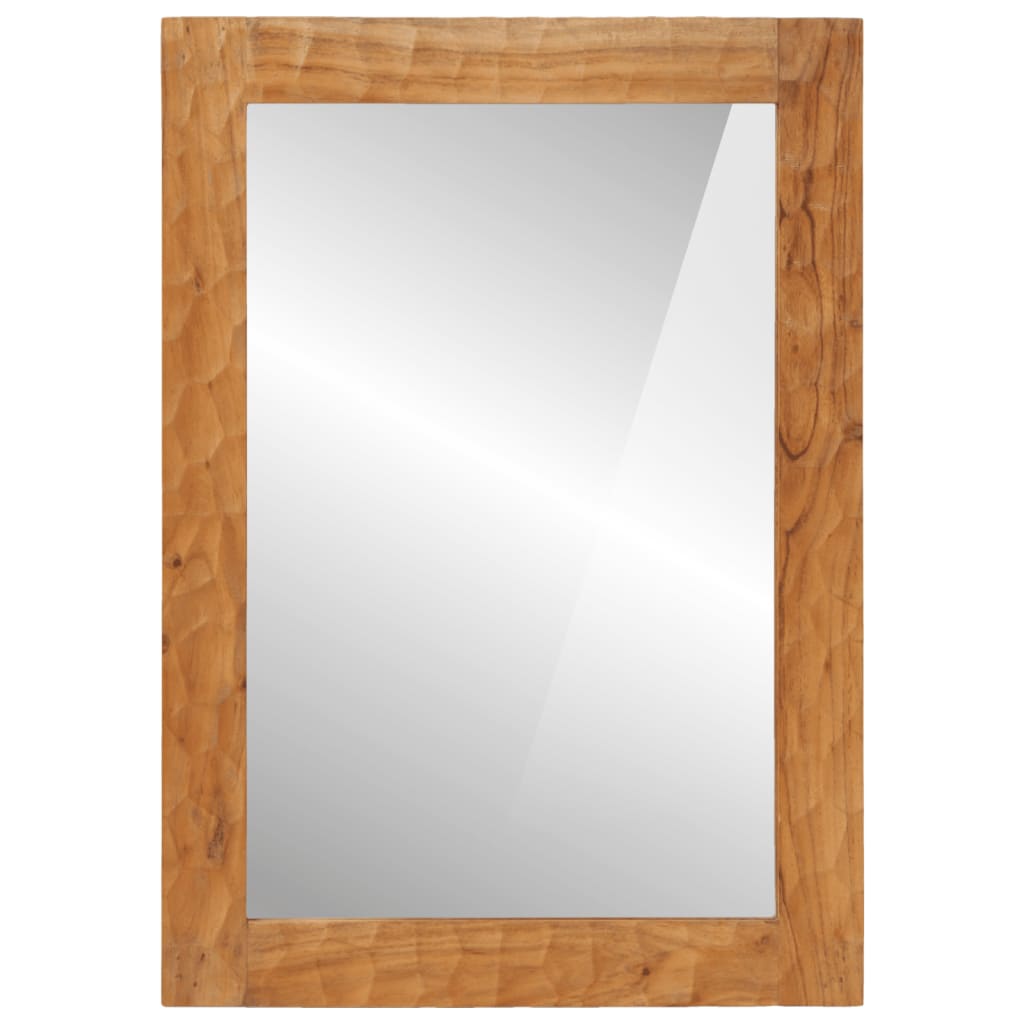 Badkamerspiegel 50x70x2,5 cm massief acaciahout en glas - AllerleiShop