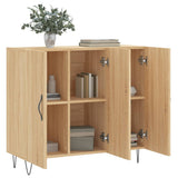 Dressoir 90x34x80 cm bewerkt hout sonoma eikenkleurig - AllerleiShop