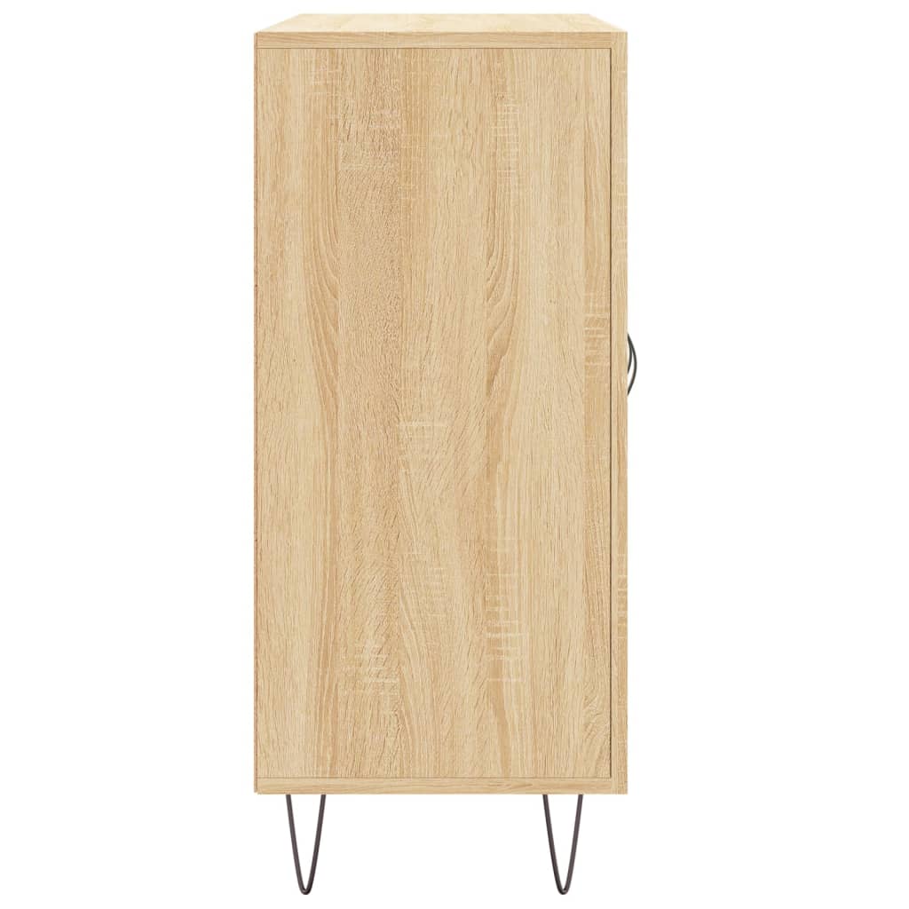 Dressoir 90x34x80 cm bewerkt hout sonoma eikenkleurig - AllerleiShop