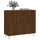 Dressoir 90x34x80 cm bewerkt hout bruin eikenkleur - AllerleiShop