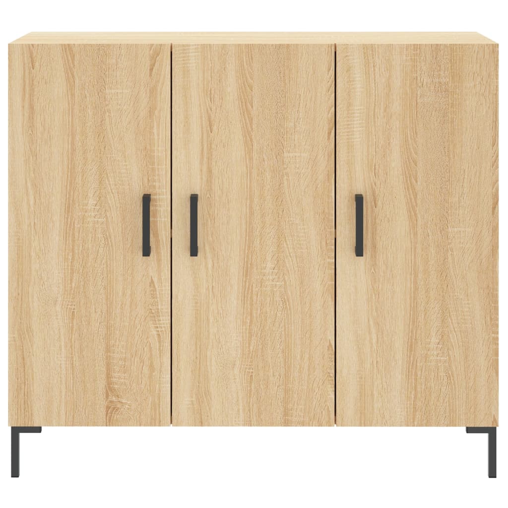 Dressoir 90x34x80 cm bewerkt hout sonoma eikenkleurig - AllerleiShop